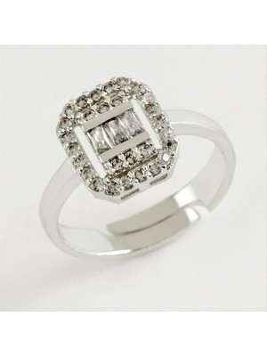 İsmiyle Al Kare Baget Taşlı Yüzük