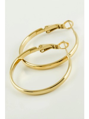 İsmiyle Al Halka Lüks Çelik Küpe 2,8 cm