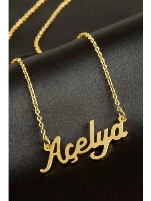 İsmiyle Al Açelya Isimli Kolye (Kişiye Özel)