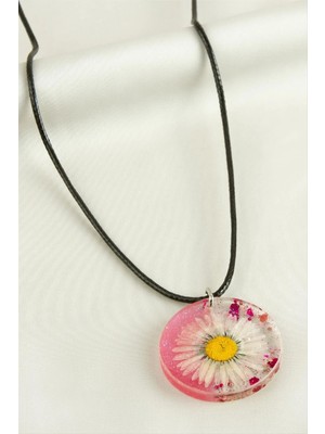 İsmiyle Al Papatya Epoksi Kolye