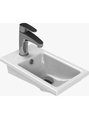 Turkuaz Seramik Mini Lavabo 24 x 42 Turkuaz