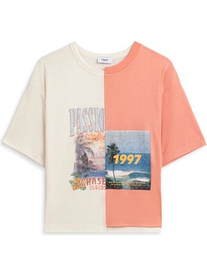 Twist BASKILI COLORBLOCK TİŞÖRT TS1260070132019