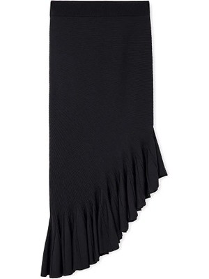 İpekyol Asimetrik volanlı triko etek IS1260004143001