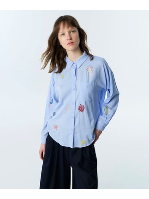 Twist NAKIŞLI OVERSIZE GÖMLEK TS1260025273089