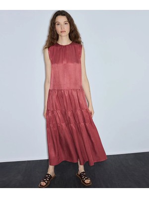 İpekyol Büzgülü Midi Elbise IS1260002312026