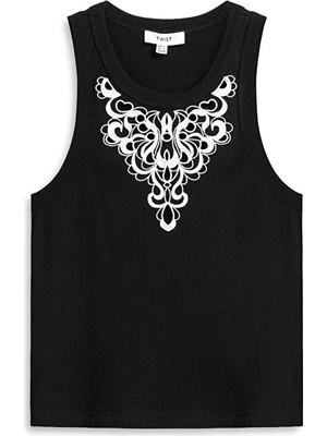 Twist NAKIŞLI CUTOUT TİŞÖRT TS1260070125001