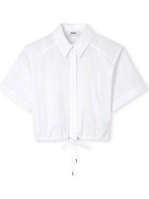 İpekyol Vatkalı büzgülü poplin gömlek IS1260025246002