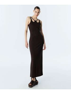 Twist KARMA BONCUK AKSESUARLI ELBİSE TS1260002377074