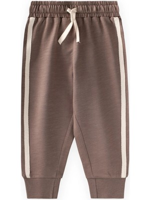 Cigit Şerit Detaylı Eşofman 1-10 Yaş Vizon