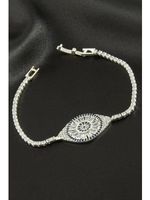 İsmiyle Al Oval Zirkon Taşlı Çocuk Bileklik 16 cm