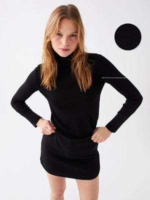 LC Waikiki Balıkçı Yaka Düz Uzun Kollu Kadın Triko Kazak  (W3)