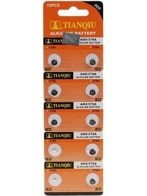 Katre46 Tıanqıu Ag0 LR69/LR521/379 Alkalin 10'lu Düğme Pil