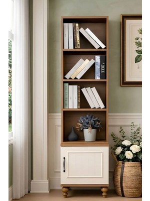 Nefes Komodin & Kitaplık Set | MDF Kalite Gövde | Ağaç Ayaklar | REHAU Kaplama Kapak 