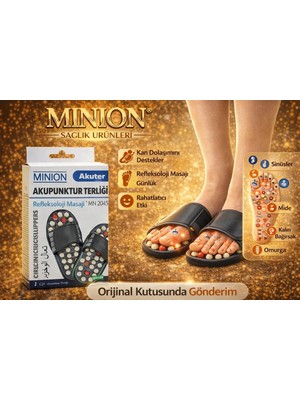 Minion Ayak Masajı Akupunktur Terliği (38-39 Numara)