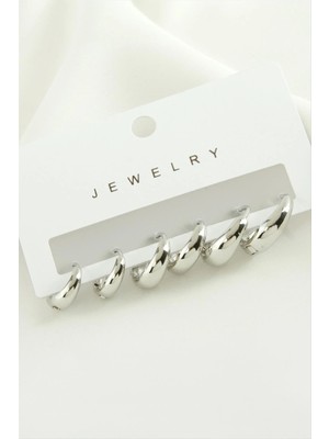 İsmiyle Al 6 Adet Halka Trend Metal Küpe