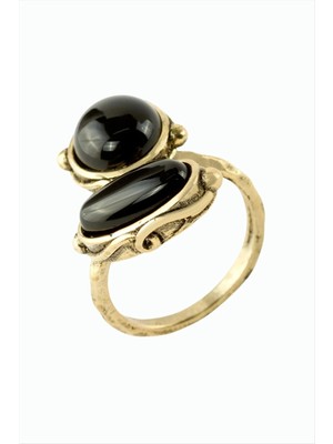 İsmiyle Al Yuvarlak Oval Doğaltaşlı Otantik Yüzük