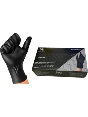 Junıor Mg Gloves Elmas Dokulu Siyah Nitril Eldiven