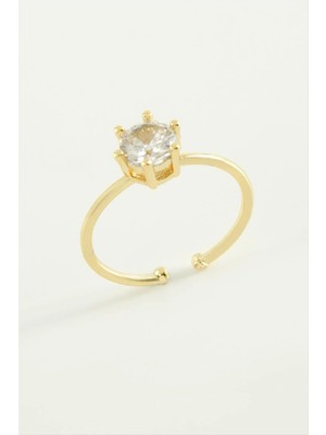 İsmiyle Al Zirkon Tektaşlı Yüzük