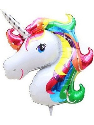 Feyza Design Unicorn Dev Folyo Balon Gökkuşağı Parti Seti - Doğum Günü Malzemeleri