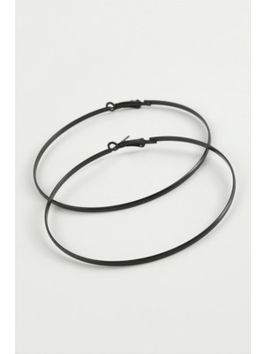 İsmiyle Al Düz Metal Halka Küpe 8-9-10 cm