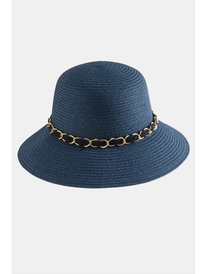 İsmiyle Al Fiyong Zincir Örgülü Hasır Şapka