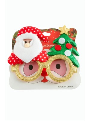 İsmiyle Al Noel Baba Çam Ağacı Simli Yılbaşı Gözlük