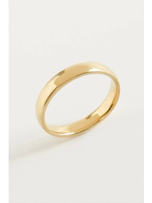 İsmiyle Al Çelik Alyans Yüzük 4 mm