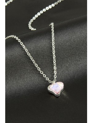 İsmiyle Al Kalp Cam Kolye