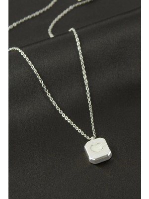 İsmiyle Al Kalp Mineli Kolye