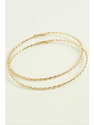 İsmiyle Al Burgulu Metal Halka Küpe 8-9-10 cm