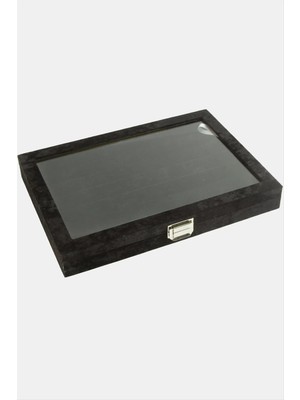 İsmiyle Al Cam Kapaklı Anfora Kumaş Küpe Standı 24*34 cm