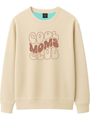 Espina Premium Regular Cool Moms Club Baskılı Sweatshirt