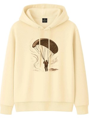 Espina Premium Unisex Paraşüt Baskılı Kapüşonlu Sweatshirt