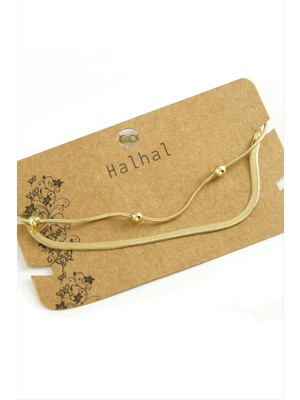 İsmiyle Al Italyan Zincirli Lüks Çelik Halhal