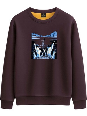 Espina Premium Penguen Baskılı Sweatshirt