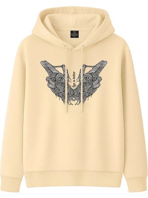 Espina Premium El Baskı Detaylı Kapüşonlu Sweatshirt