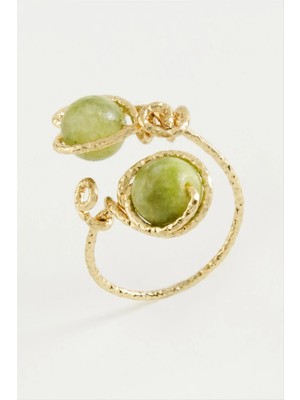 İsmiyle Al Ceyt Doğal Taşlı Yüzük