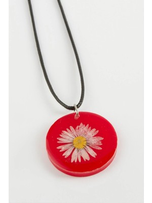 İsmiyle Al Papatya Epoksi Kolye