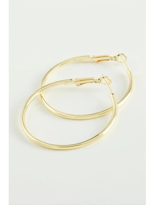 İsmiyle Al Metal Halka Küpe 4 cm