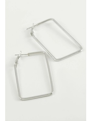 İsmiyle Al Dikdörtgen Halka Küpe 5 cm