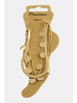 İsmiyle Al Pullu Itlayan Zincirli Lüks Halhal