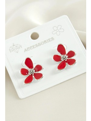 İsmiyle Al Çiçek Mineli Küpe