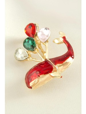 İsmiyle Al Yunus Mineli Taşlı Broş