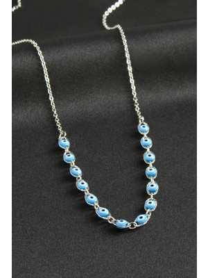 İsmiyle Al Nazarlı Mineli Kolye