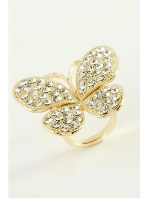 İsmiyle Al Kelebek Taşlı Yüzük