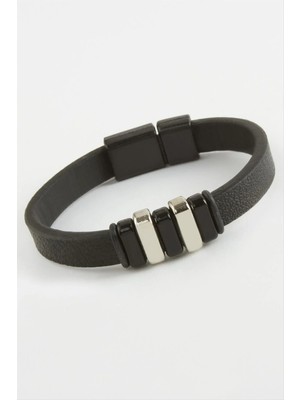 İsmiyle Al Mıknatıslı Orjinal Deri Bileklik