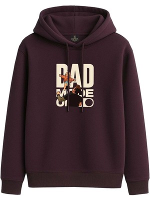 Espina Premium Kapüşonlu Dad Mode On Baskılı Sweatshirt