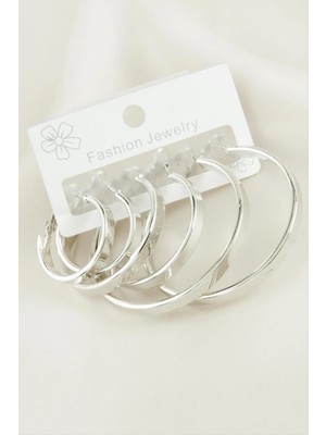 İsmiyle Al 6 Adet Ezme Halka Küpe