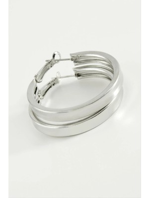 İsmiyle Al Düz Kare Halka Küpe 4,5 cm