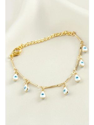 İsmiyle Al Damla Nazar Boncuk Mineli Bileklik